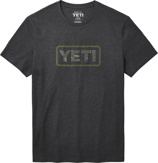 Playera Heather Charcoal Con Logo Camuflajeado MARCA YETI