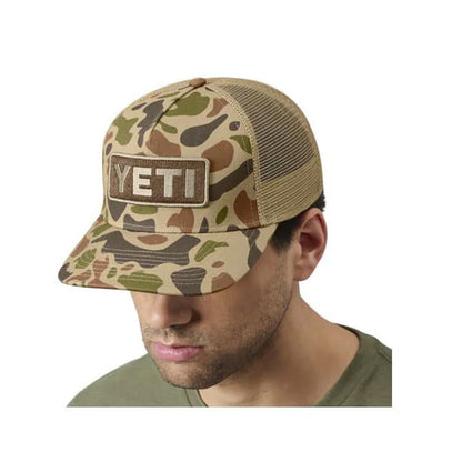 GORRA LOGO FULL CAMO TRUCKER HAT BROWN CAMO MARCA YETI