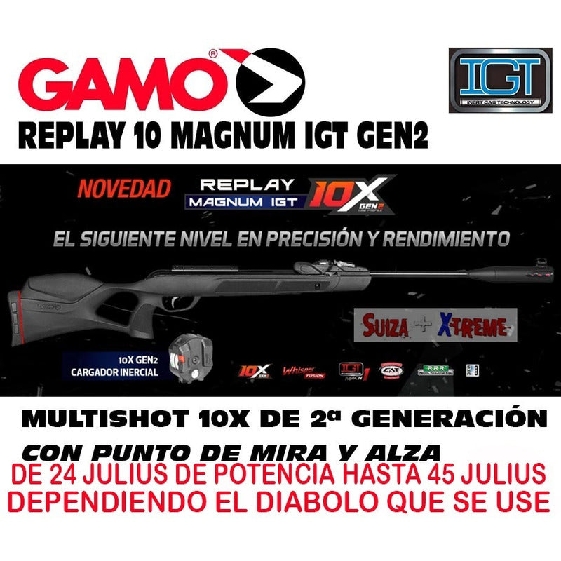 Rifle Deportivo Gamo Swarm Magnum Cargador 10x Mira 3-9x40