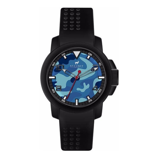 Reloj Analógico Steiner  Fondo Camuflaje Azul  St22450h