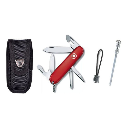 Kit de Navaja Victorinox Swiss Army Tinker Con  Funda, Cordón y minichaira