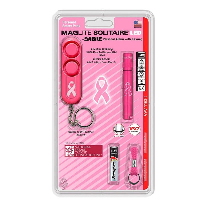 Linterna Solitaire Led Alarma Maglite Protección Mujer Color De La Linterna Rosa Chicle Color De La Luz Rosa Chicle