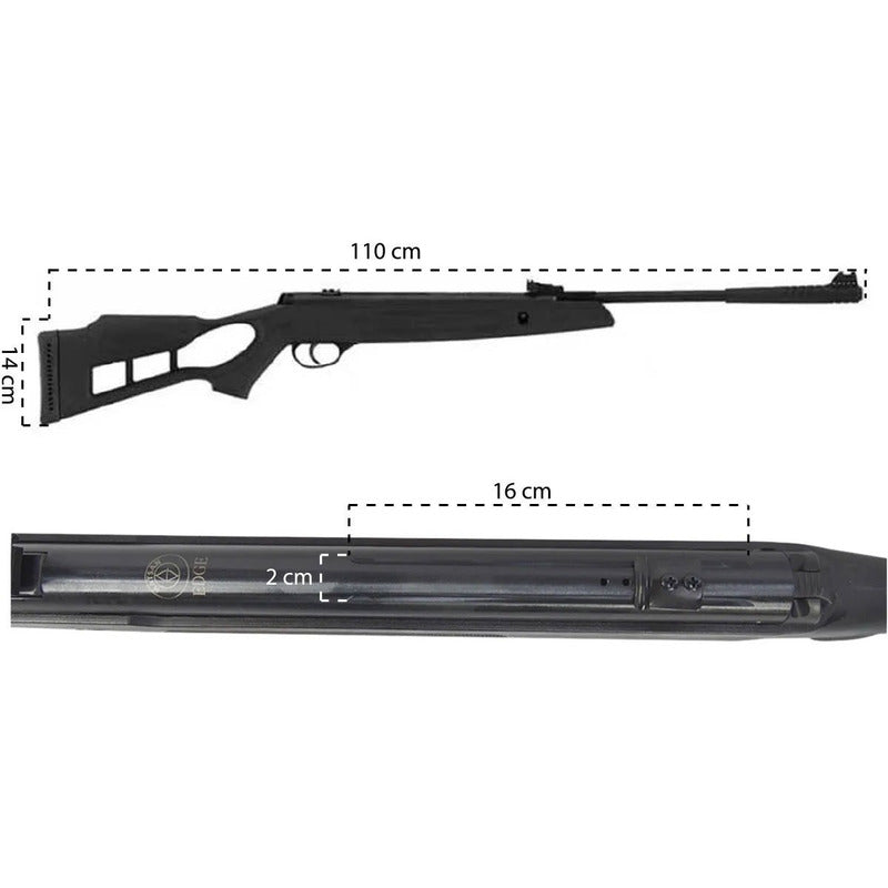 Rifle Hatsan Edge 6.35/.25 Con Mira Telescopica 3-9x32 850ps