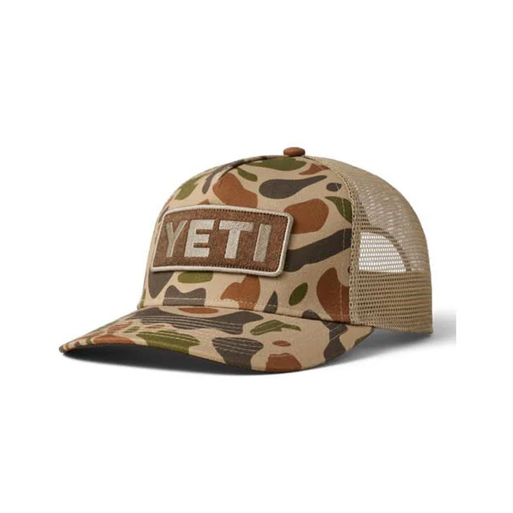 GORRA LOGO FULL CAMO TRUCKER HAT BROWN CAMO MARCA YETI