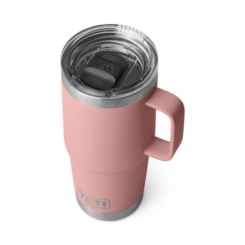 Termo Rambler 20oz Travel Mug Tapa Ultra Strong Sandstone Pink MARCA YETI