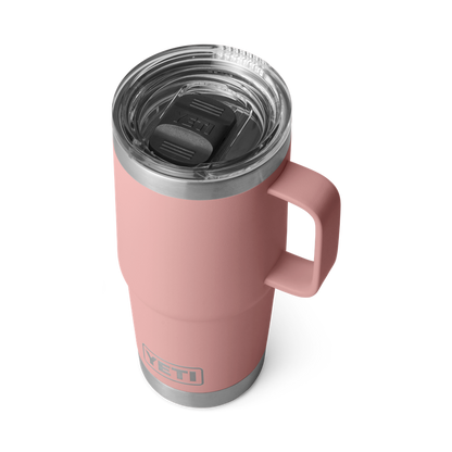 Termo Rambler 20oz Travel Mug Tapa Ultra Strong Sandstone Pink MARCA YETI