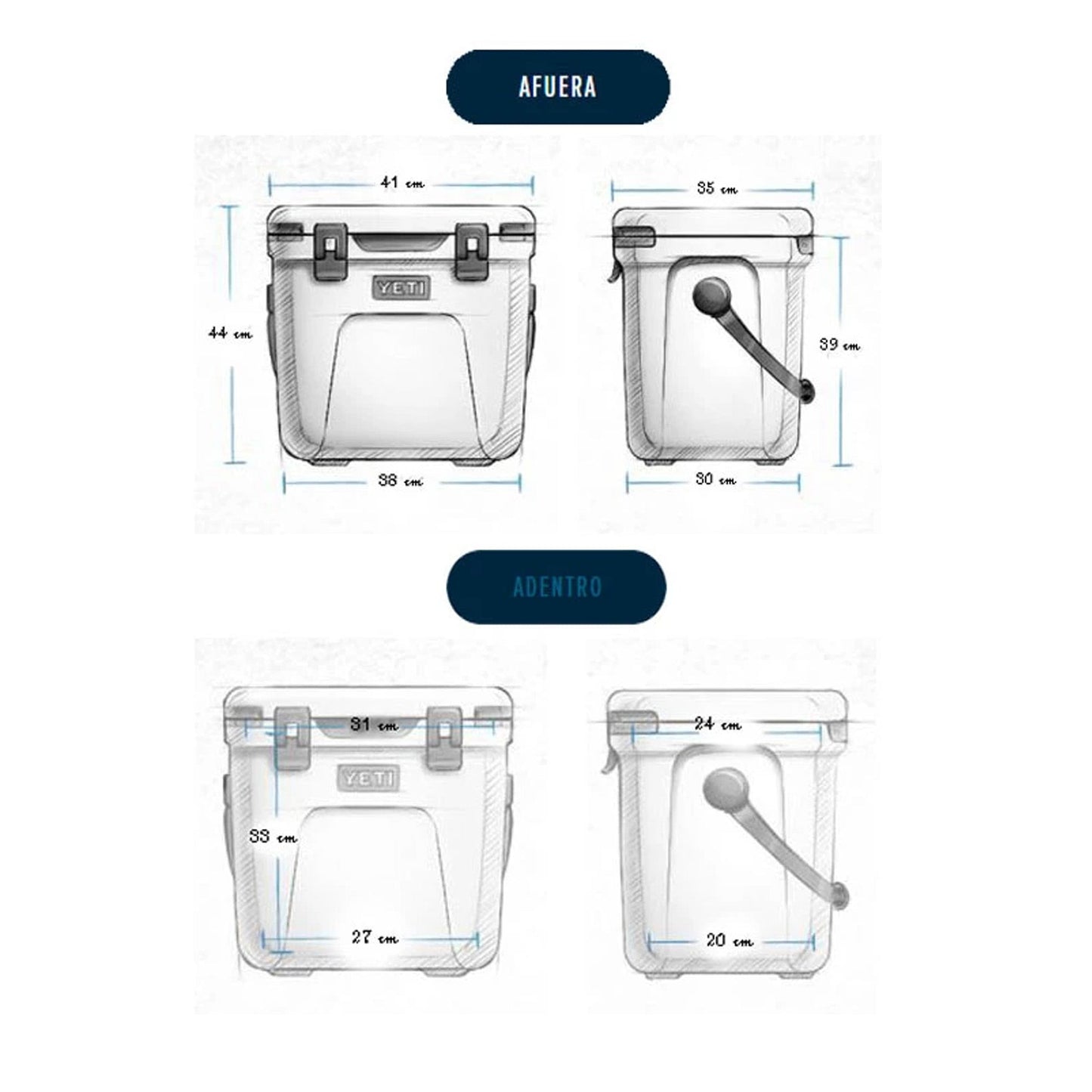 Hielera Rigida Roadie 24 Marino MARCA YETI