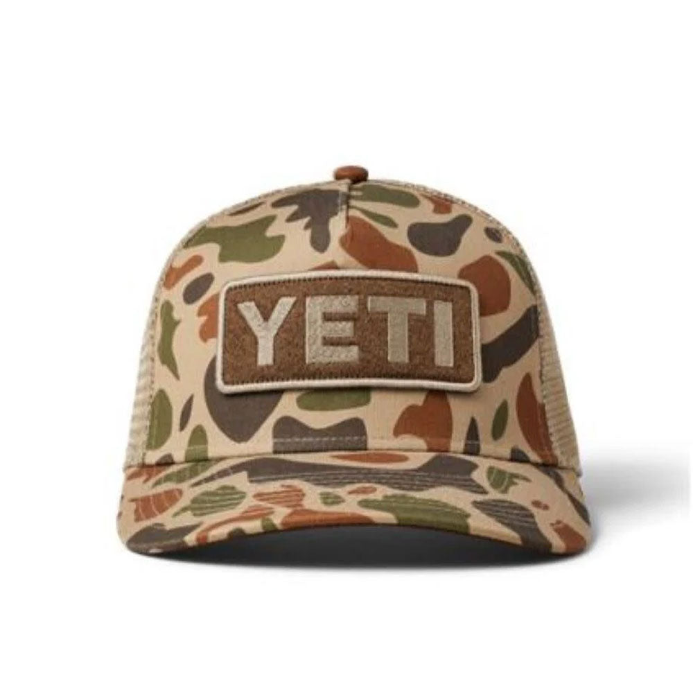 GORRA LOGO FULL CAMO TRUCKER HAT BROWN CAMO MARCA YETI