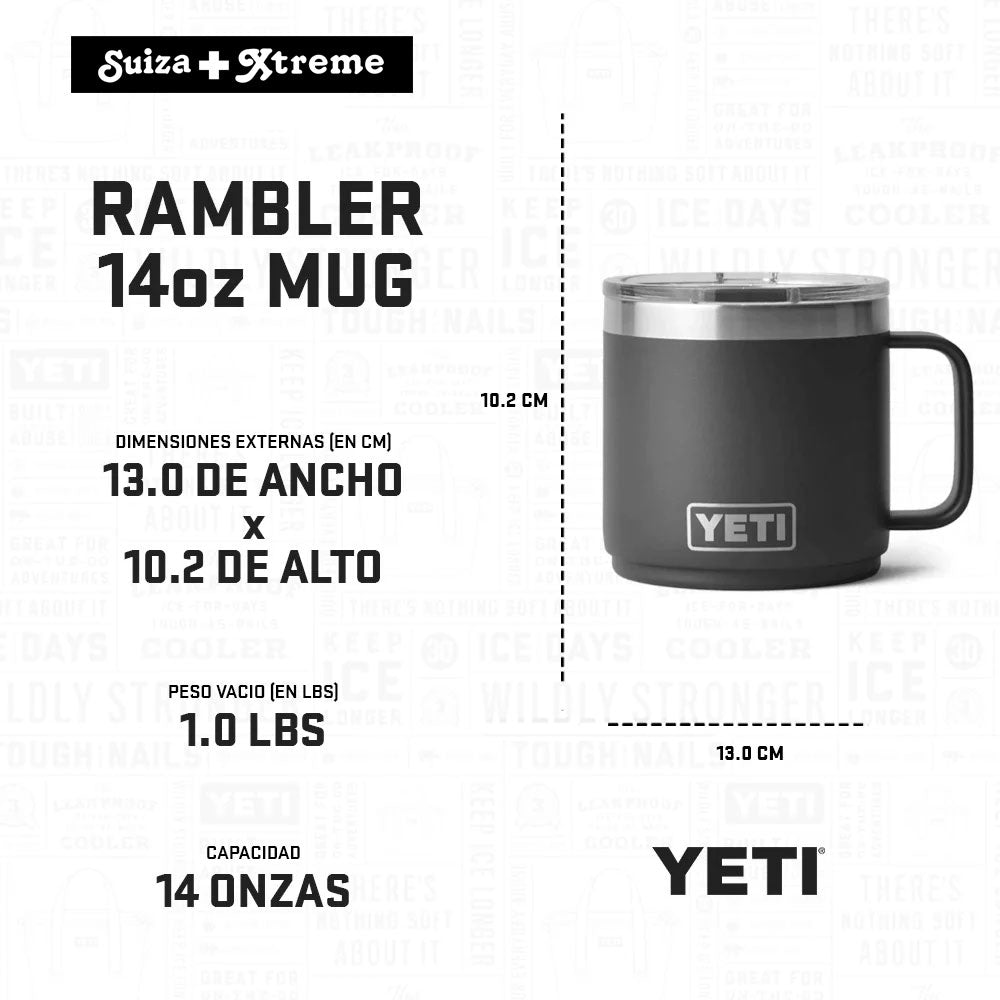 Taza RAMBLER 14OZ / 414ML MUG 2.0 MS COLOR LC PEACH